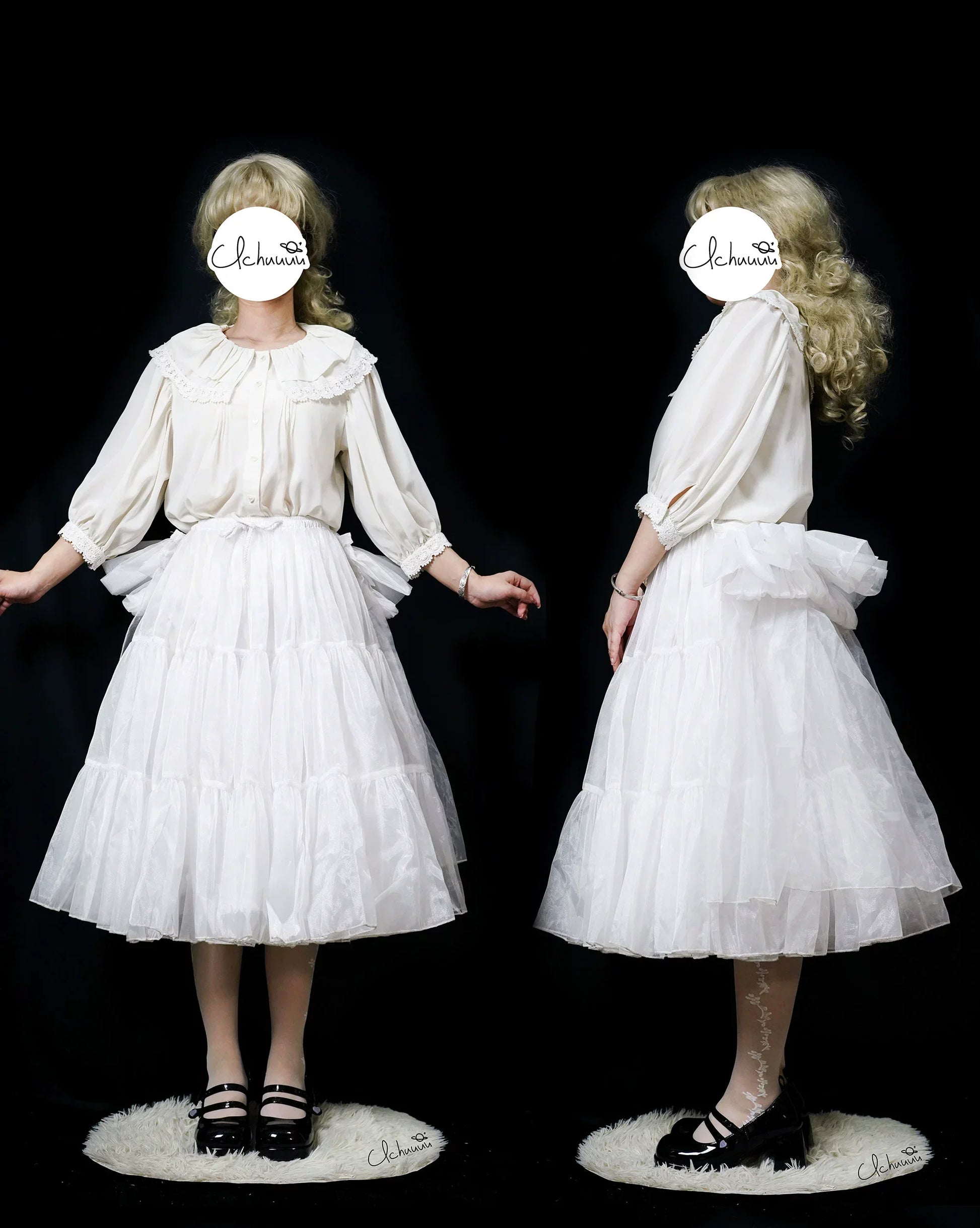 Boguta - Elegant Lolita Hip Petticoat with Detachable Hip Pad