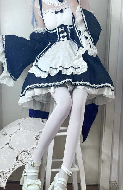 Dreamland - 11 cm Sweet Lolita Shoes with High Platform & Rose Print Heel