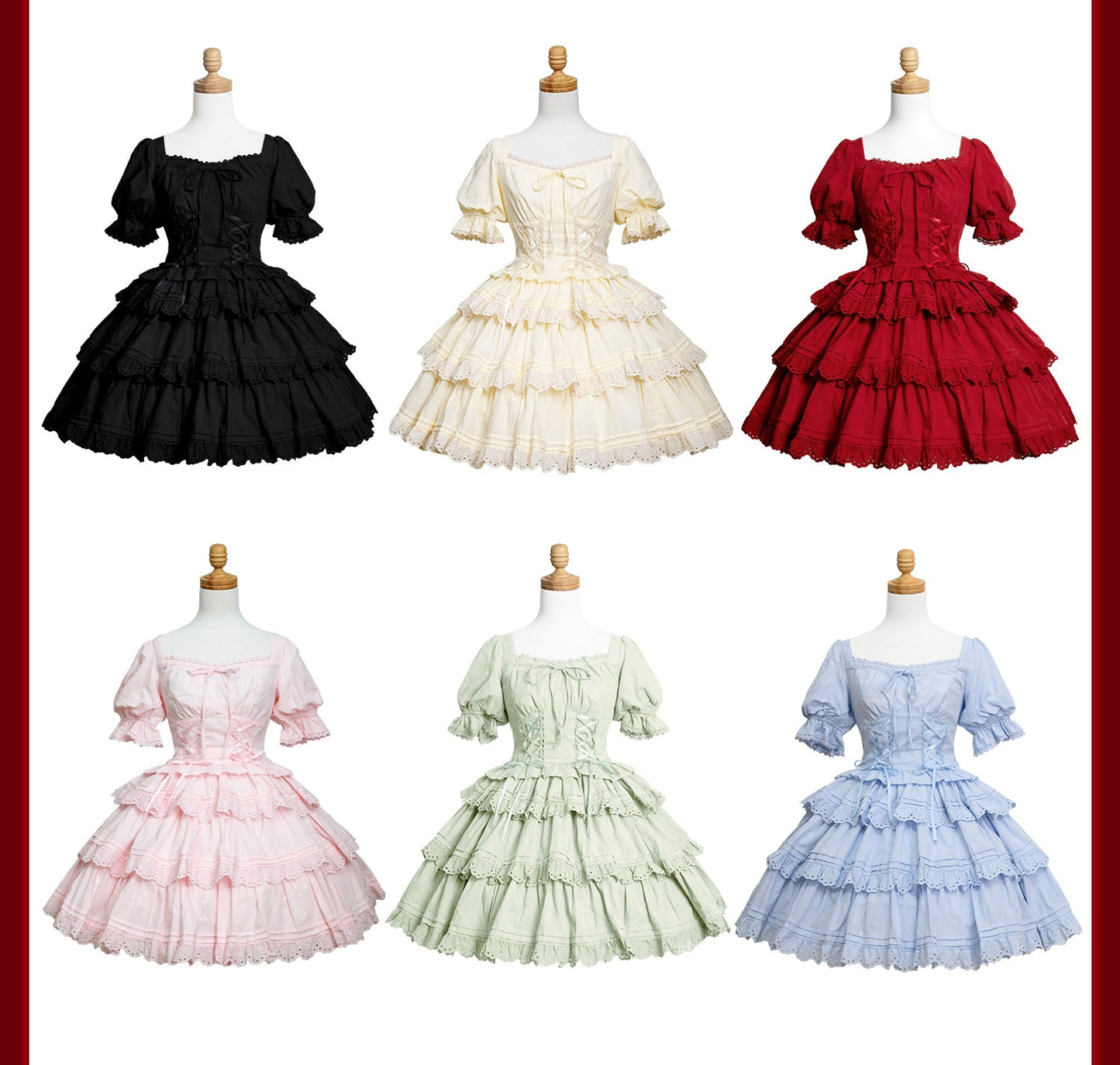 MEEKWIND - Miss Flora - Cotton Sweet Lolita Dress Set Doll-like OP and JSK