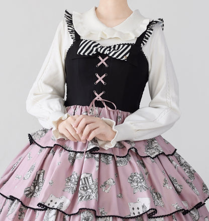 MIST - Japanese Style Lolita Sweater Puff Sleeves Knit Undershirt