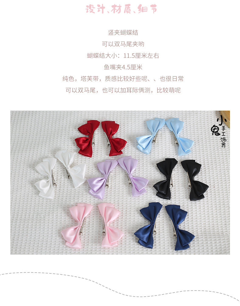 Xiaogui - Sweet Lolita Ponytail Lolita Bow Hair Clips
