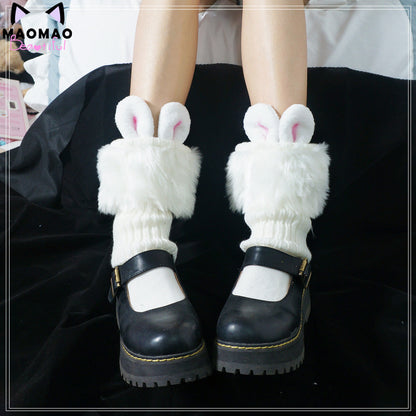 Kawaii Lolita Fluffy Rabbit Ears Leg Warmer