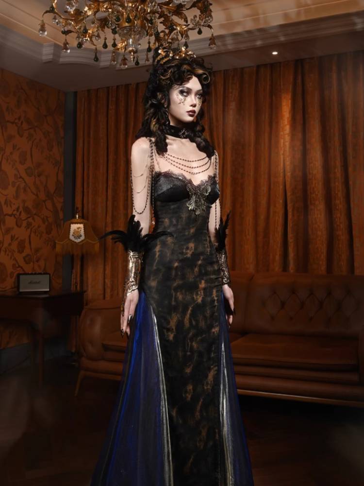 Slim fit sexy suspender dress【s0000009550】