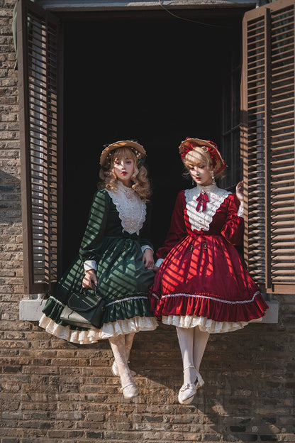 Miss Point - Customized Lolita Dress Vintage Elegant Velvet OP Dress