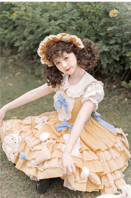 OCELOT - Bear Cheese - Sweet Lolita Jumper Dress Yellow Lolita JSK