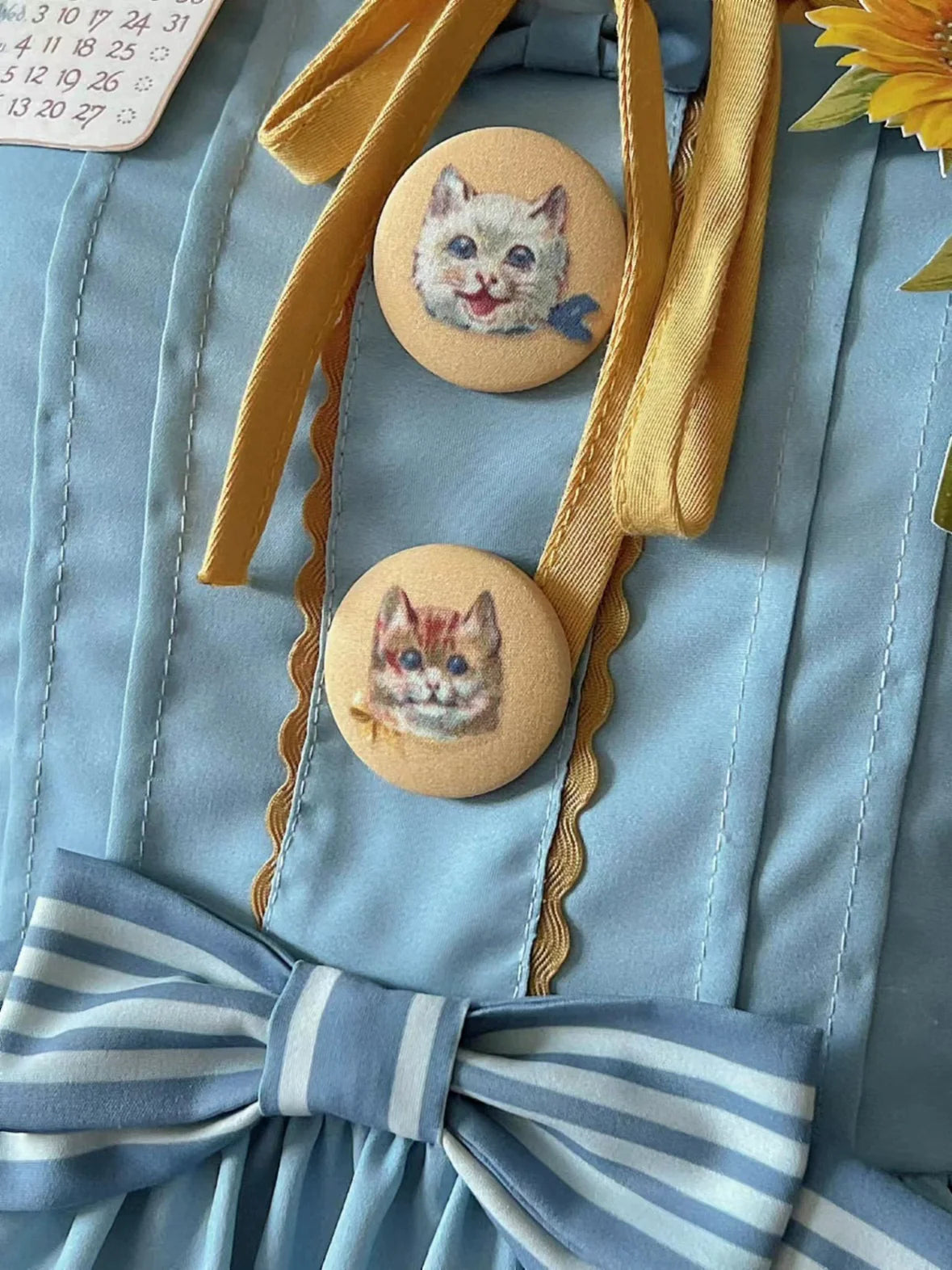 Polaris Lolita - Cat and Sunflower - Sweet Lolita JSK, Cat and Sunflower Print