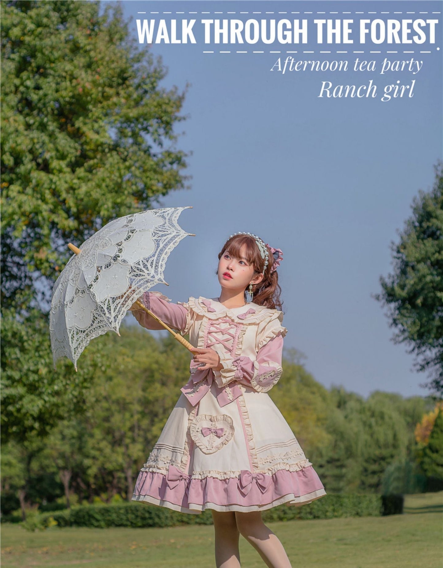 Niu Niu - Little Gardener - Plus Size Lolita OP Dress Pink Winter Long Sleeve