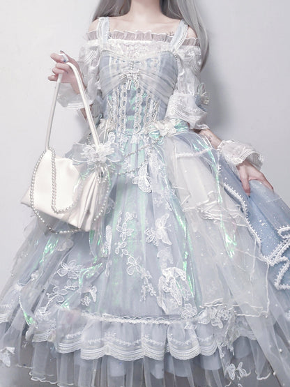 FantasyMirror - Exquisite Butterfly JSK Floral Wedding Lolita JSK Dress