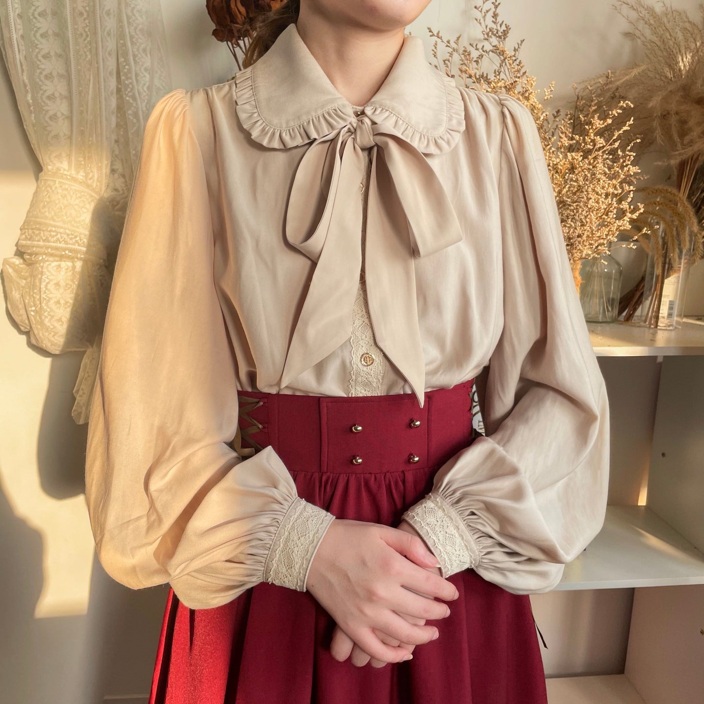 YuanSu - Mayer's Whisper - Vintage Lolita Large Sleeve Blouse