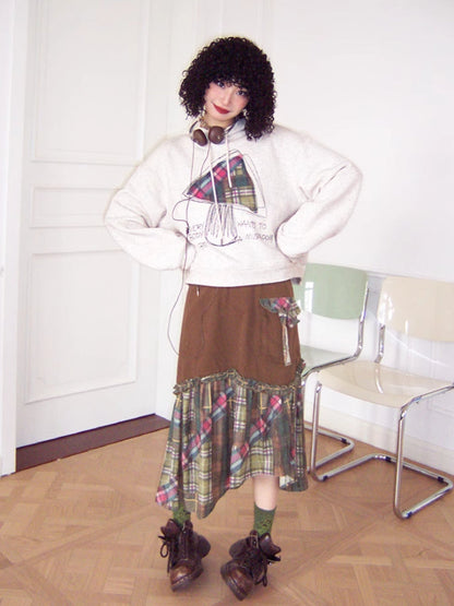 Hooded embroidered sweatshirt【s0000006559】