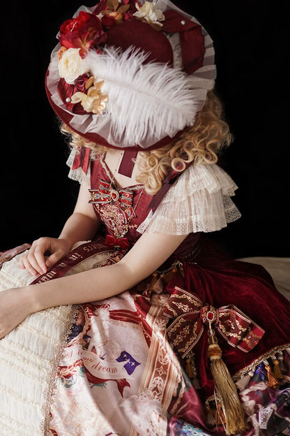 Miss Point - Kaleidoscope - Retro Lolita Headdress Bonnet Set and Necklace