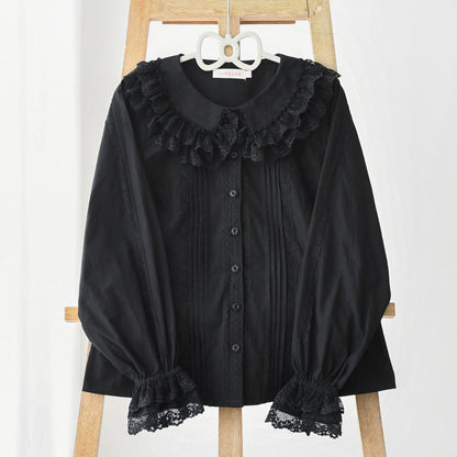 MIST - Hyde Garden - Daily Lolita Shirt Cotton Blouse Long Sleeves