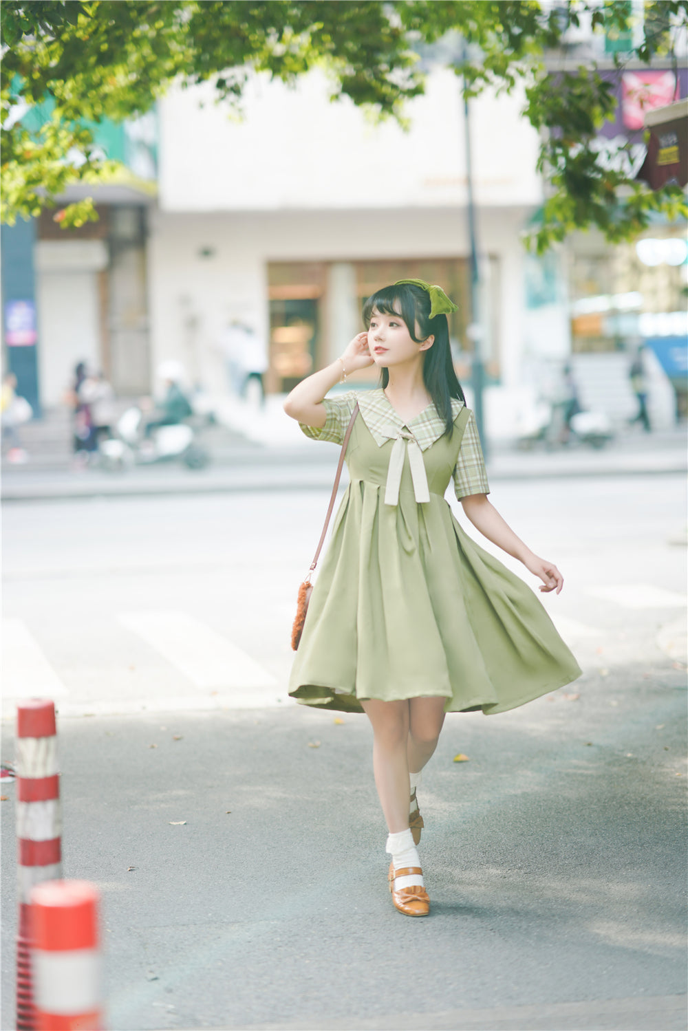 EESSILY - Macaron Waffle - Kawaii Lolita Short Sleeve Summer OP