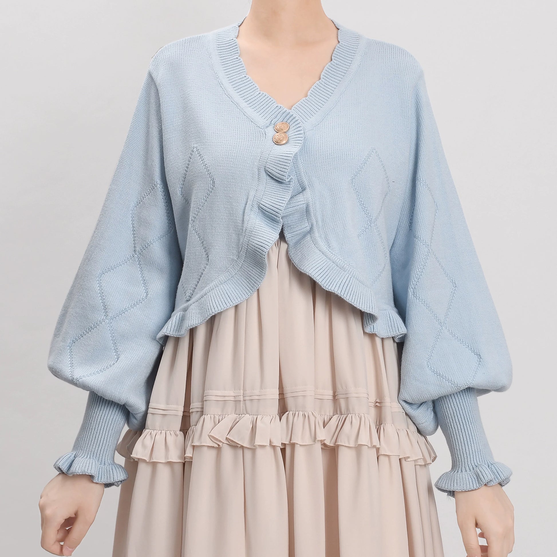 MIST - Cookie - Vintage Lolita Cardigan Short Sweater Multicolors