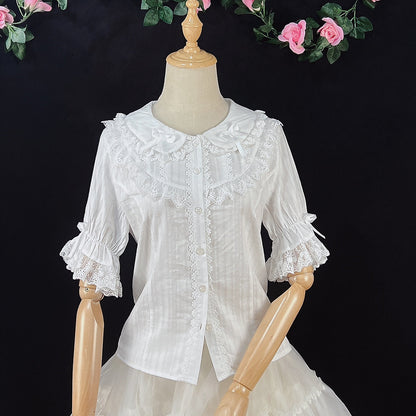 DMFS Lolita - Summer Short Sleeve Cotton Lolita Blouse