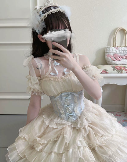 Original Design - Heart Flutter Love - Sweet Lolita Accessoriy Set and Inner Wear Multicolors