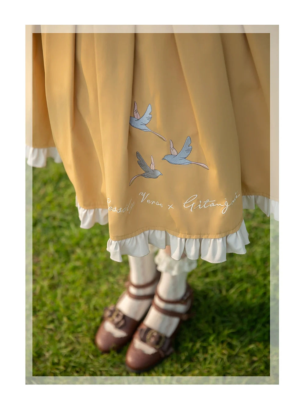 EESSILY - Flying Bird - Plus Size Elegant Lolita JSK Dress With Bird Embroidery