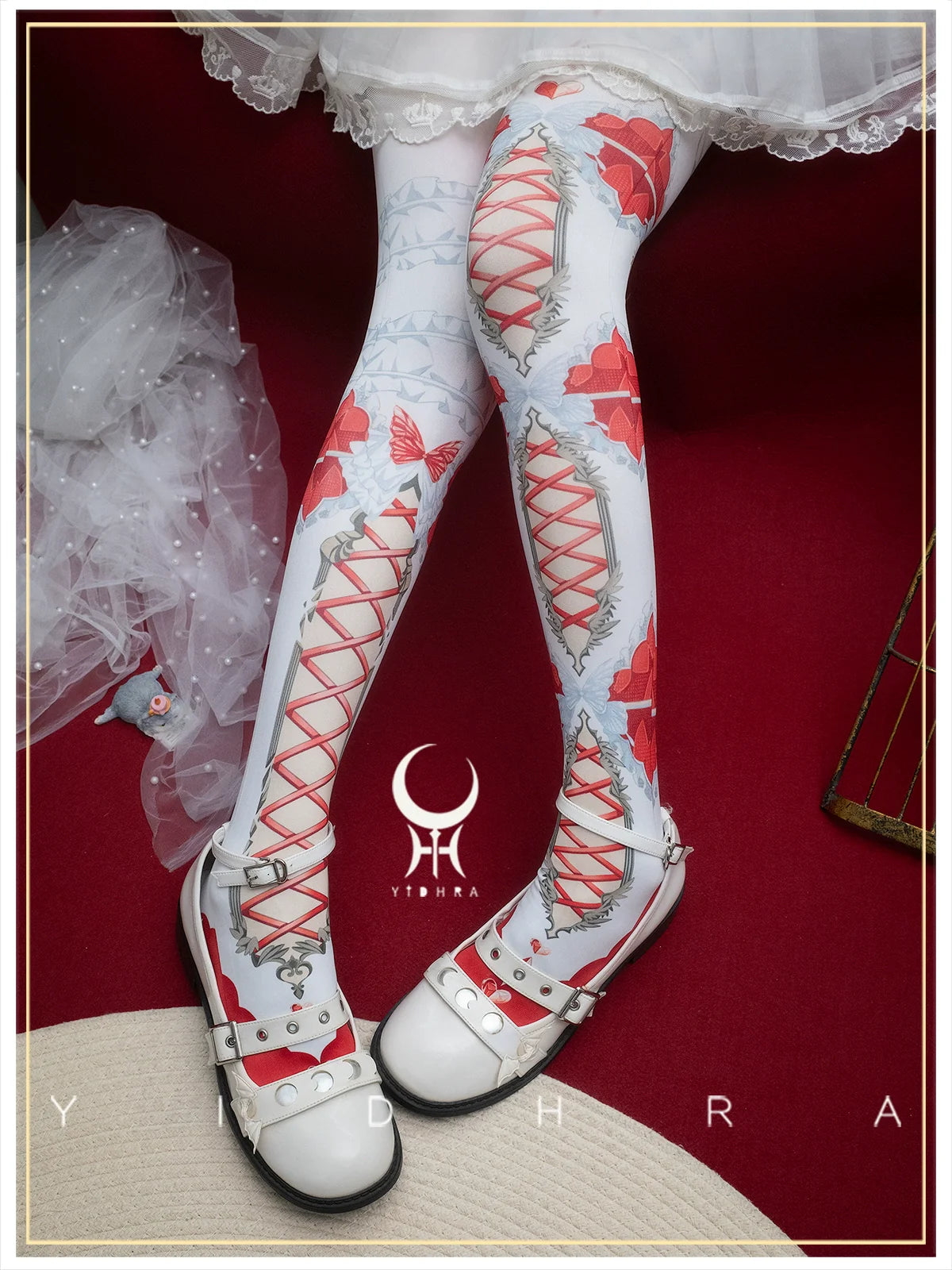 Yidhra - Gothic Lolita Pantyhose With Cute Prints