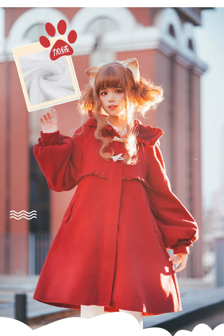Fairy Cat - Sweet Lolita Coat Autumn and Winter Lolita Outwear