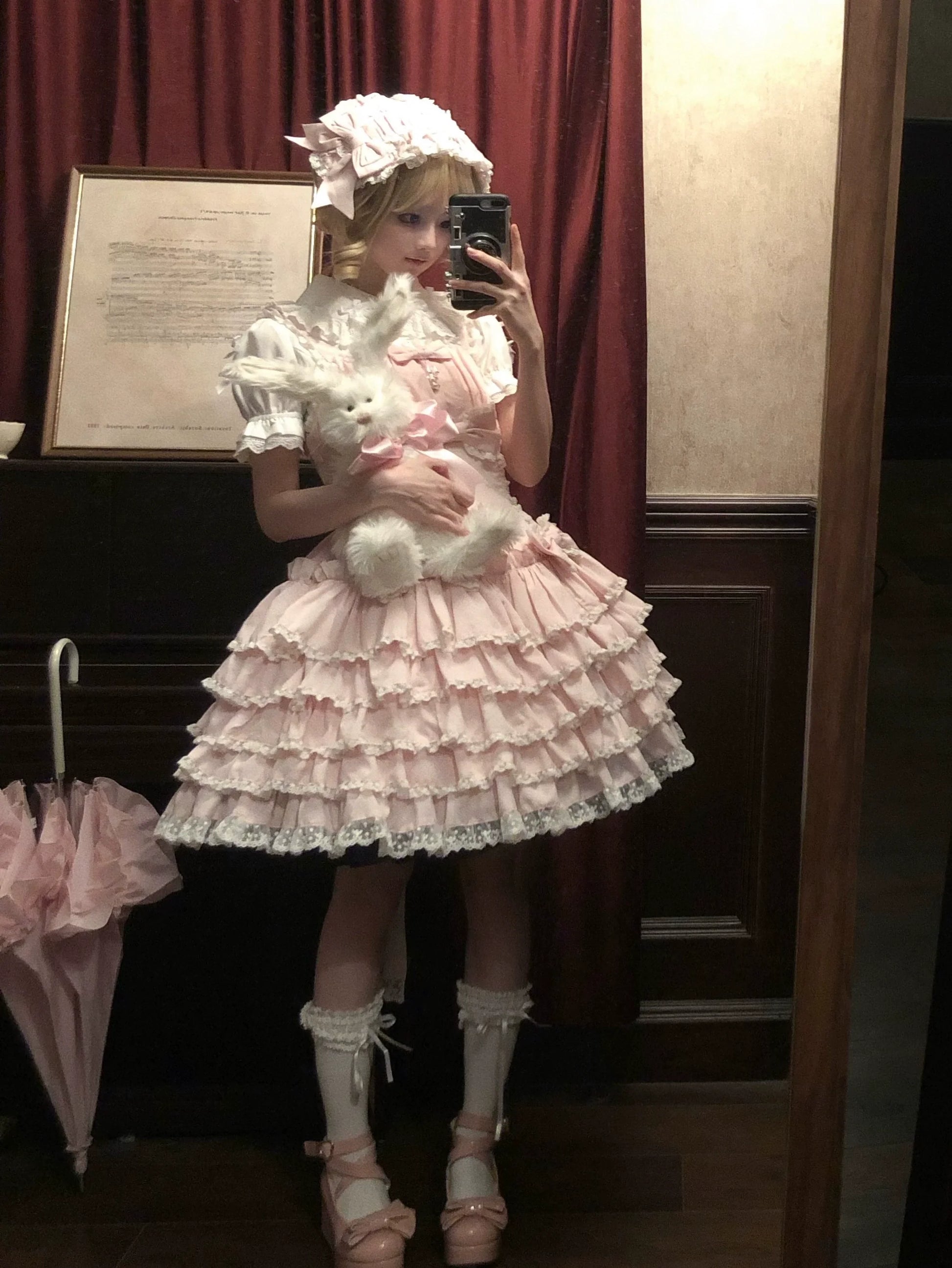 Nn Star - Half Sugar Ism - Sweet Lolita JSK Low Waist Dress With Tiered Hem