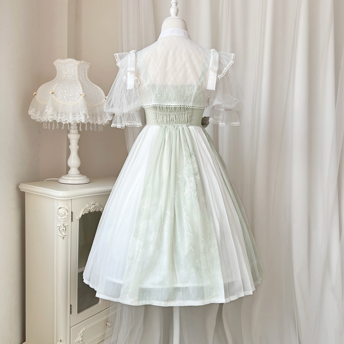 Cornfield Lolita - Wind Singing Lily - Qi Lolita Embroidered Dress Suit