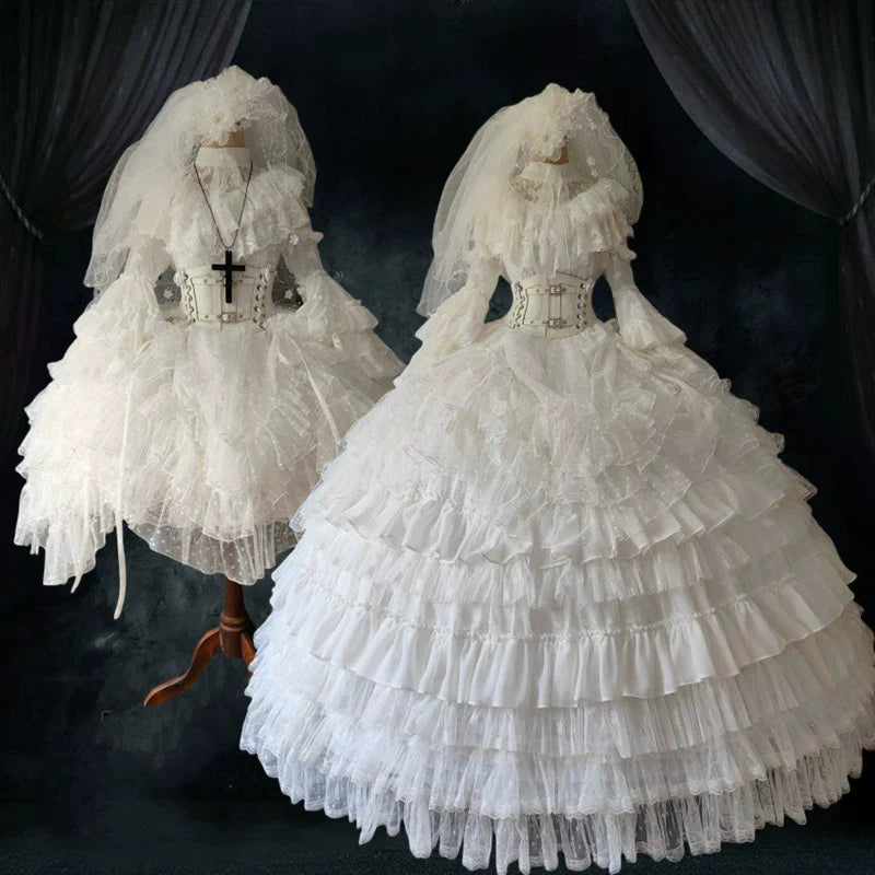 Teddy Bear - Halloween Gothic Wedding Lolita OP Dress