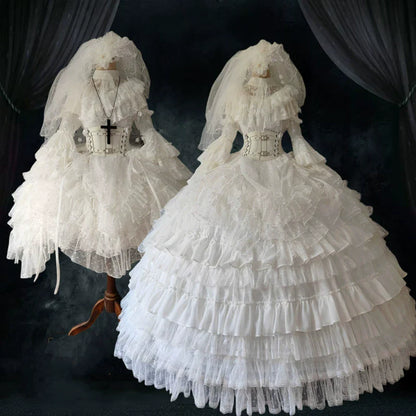 Teddy Bear - Halloween Gothic Wedding Lolita OP Dress
