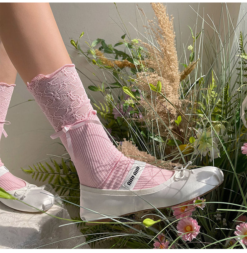 WAGUIR - Sweet Lolita Accessory Patchwork Lace Pile Socks