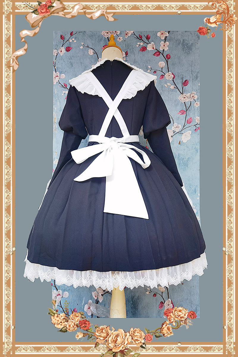 Infanta - Suliko - Maid Lolita OP Set with Soldier Style Waist Pack and Apron