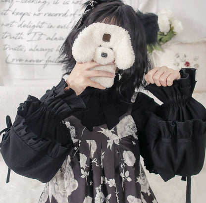 MIST - First Snow - Sweet Lolita Sweater Winter Puff Sleeve Knitting Innerwear