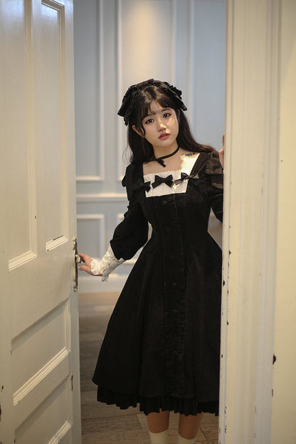 Sweet Wood - Annie's Gift - Elegant Velvet Lolita OP Dress
