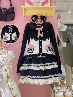 MIST - Beating Heart - Sweet Lolita Thick Sweater Coat Puff Sleeve