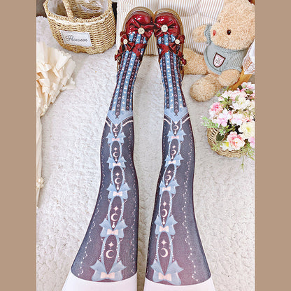 Roji roji - Kawaii 120D Velvet Lolita Tights Multicolors