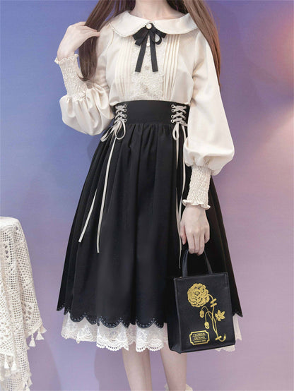 EESSILY - Countess's Autumn Tour - Retro Lolita Embroidery Long SK
