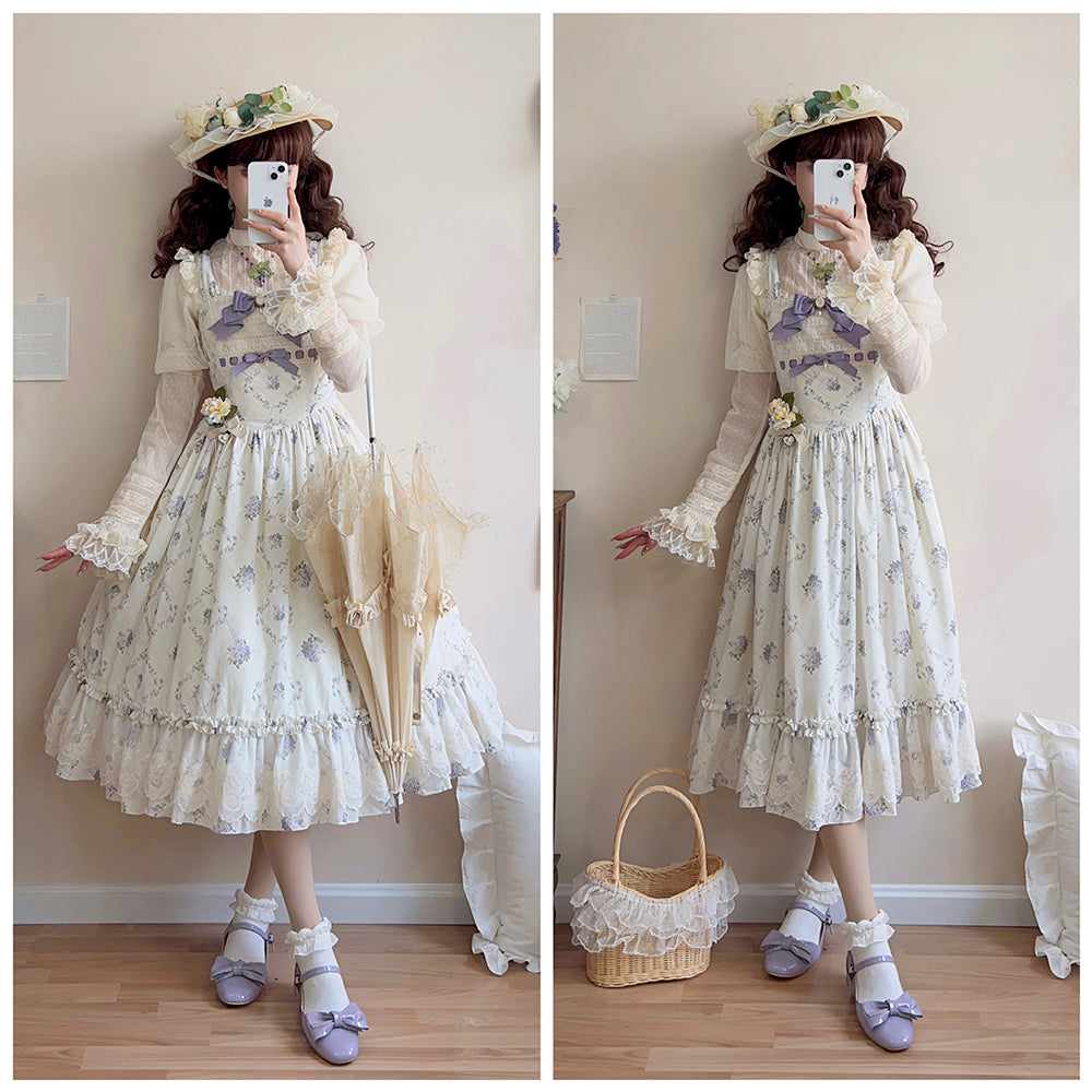 Miss Point - Customized Wood Rose 2.0 Elegant Vintage Jumper Dress