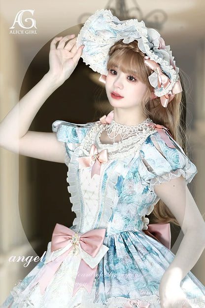 Alice Girl - Angel Heart - Sweet Lolita OP Dress, Tiered Ruffles