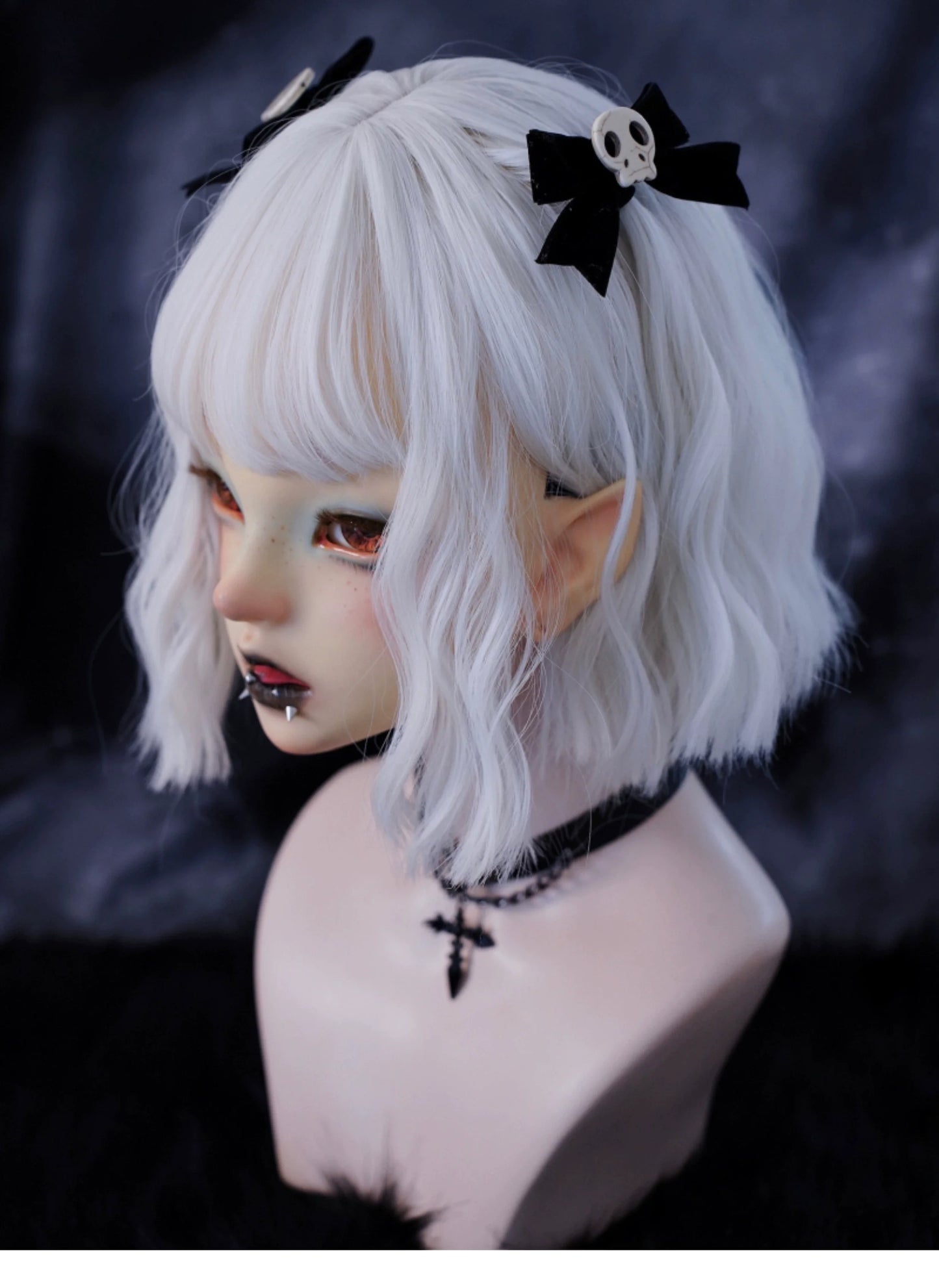 Strange Sugar - Gothic Hair Accessories Set Skulls Sharks Lolita Clips Headbands