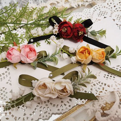 Miss Point - The Sally Gardens - Elegant Lolita Lace Choker and Brooch