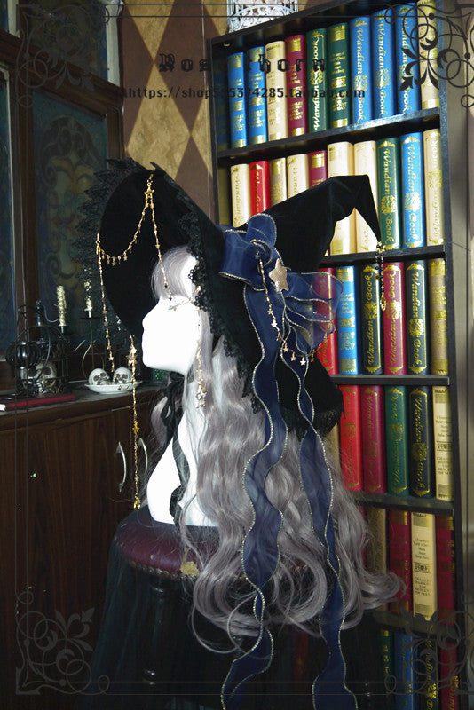 Rose Thorn - Twinkle Veil Lolita Halloween Witch Hat
