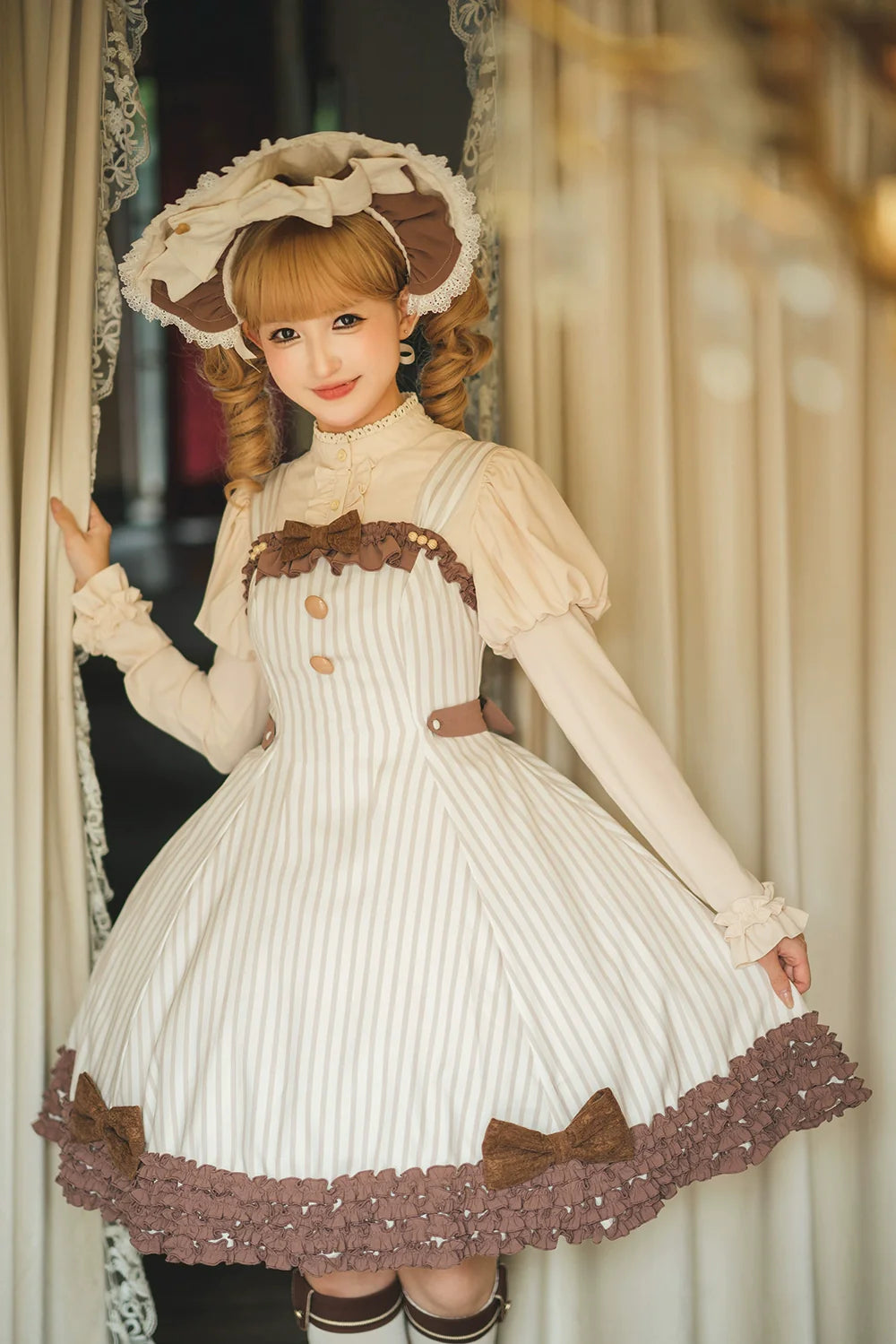 Miss Point - Classic Lolita JSK Customized Stripe Lolita Dress
