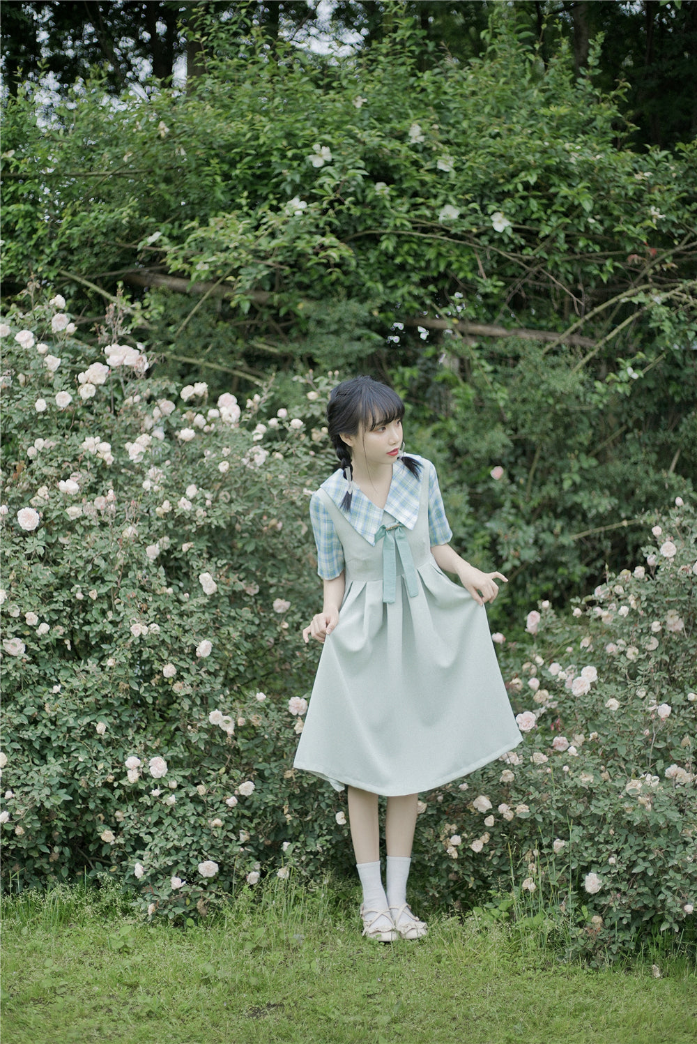 EESSILY - Macaron Waffle - Kawaii Lolita Short Sleeve Summer OP