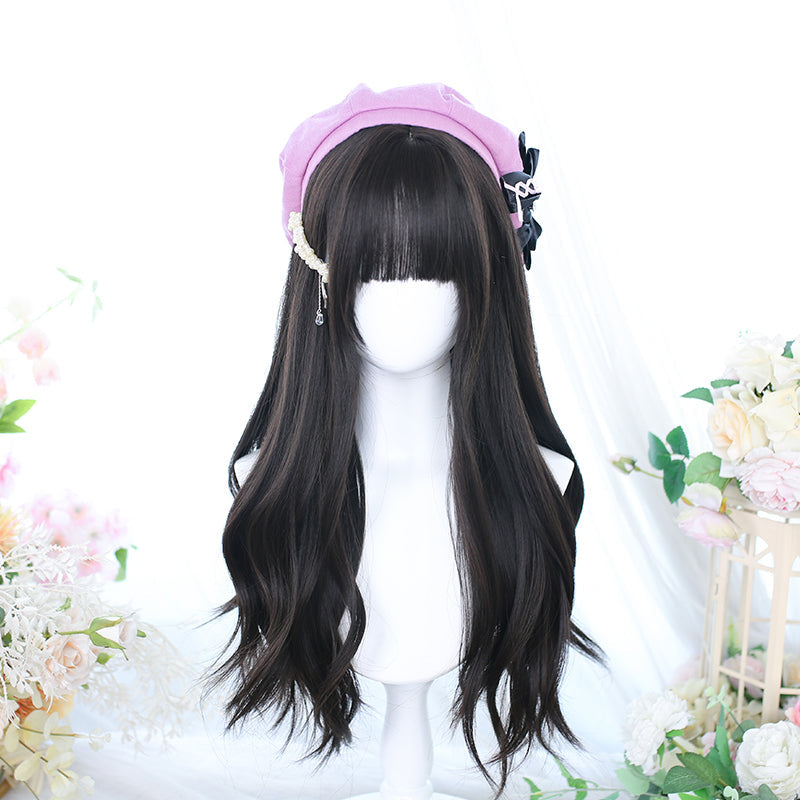 Dalao Home - Lolita Long Curly Natural Cold Brown Wig