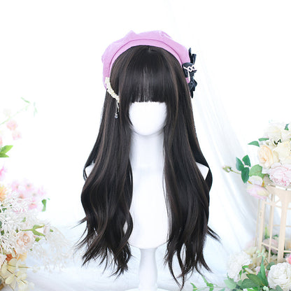 Dalao Home - Lolita Long Curly Natural Cold Brown Wig
