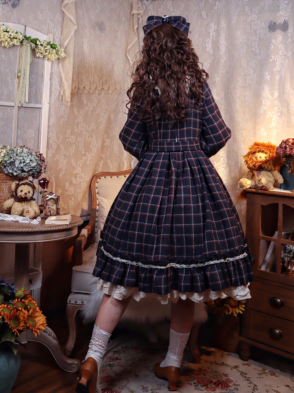 Miss Point - Rose Silhouette 3.0 - Plaid Vintage Classic Lolita OP