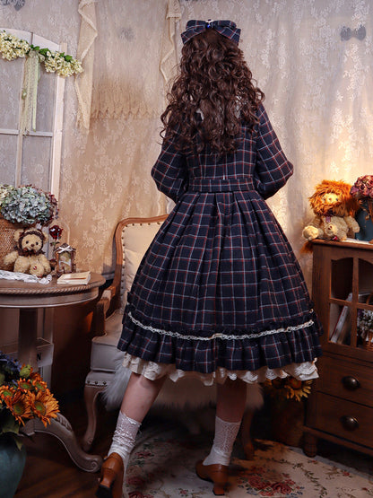 Miss Point - Rose Silhouette 3.0 - Plaid Vintage Classic Lolita OP