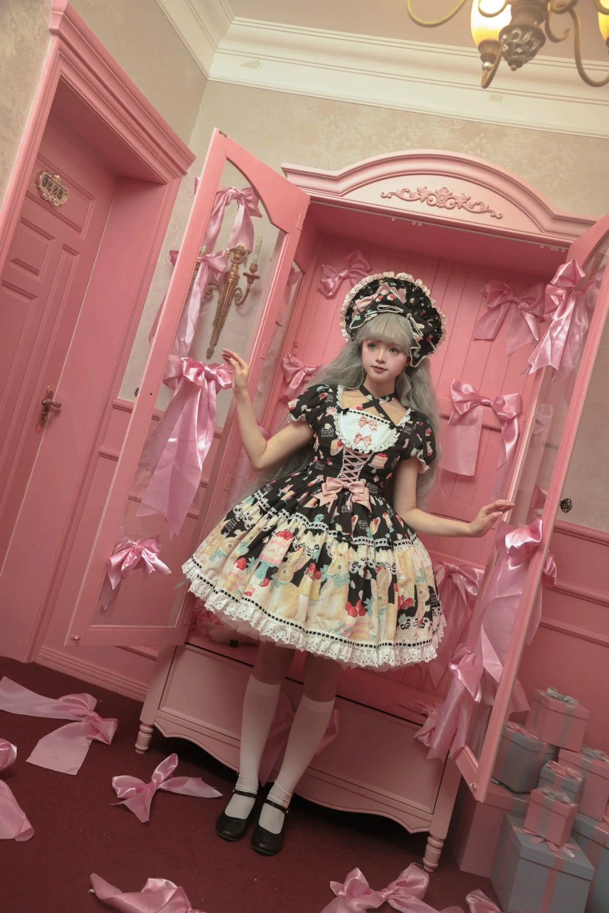 Dark Star Island - Honey Bunny Cake - Sweet Lolita JSK/OP/Strap SK/Shirt