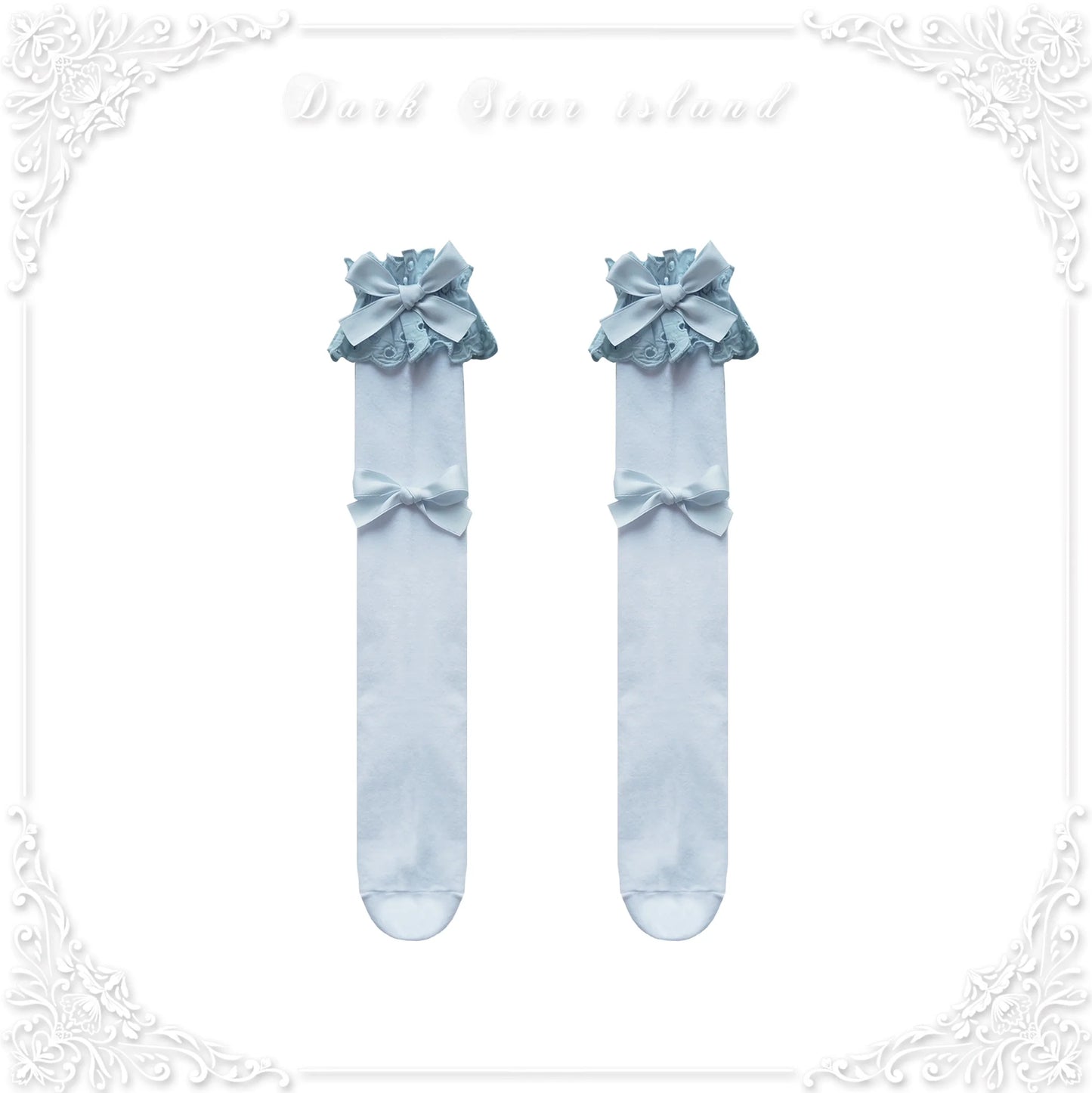 Dark Star Island - Cute Lolita Multi-Color Bow Cotton Socks