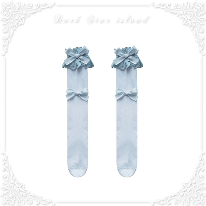 Dark Star Island - Cute Lolita Multi-Color Bow Cotton Socks