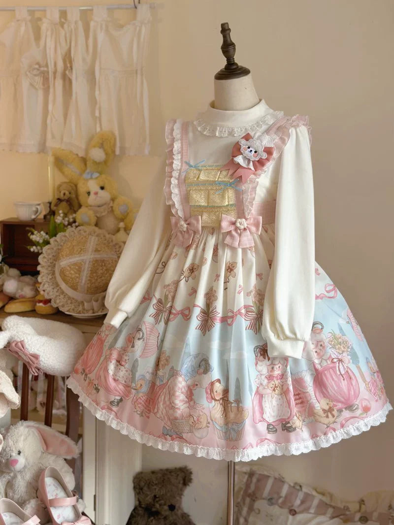 MeowMeow - Winter Lolita Top Autumn Winter Puff sleeve Innerwear