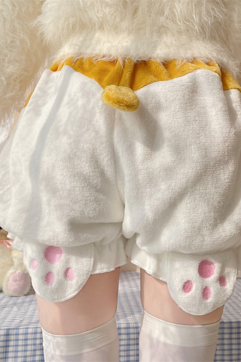 Sugar Girl - Kawaii Winter Lolita Warm Velvet Petticoat with Corgi Tail